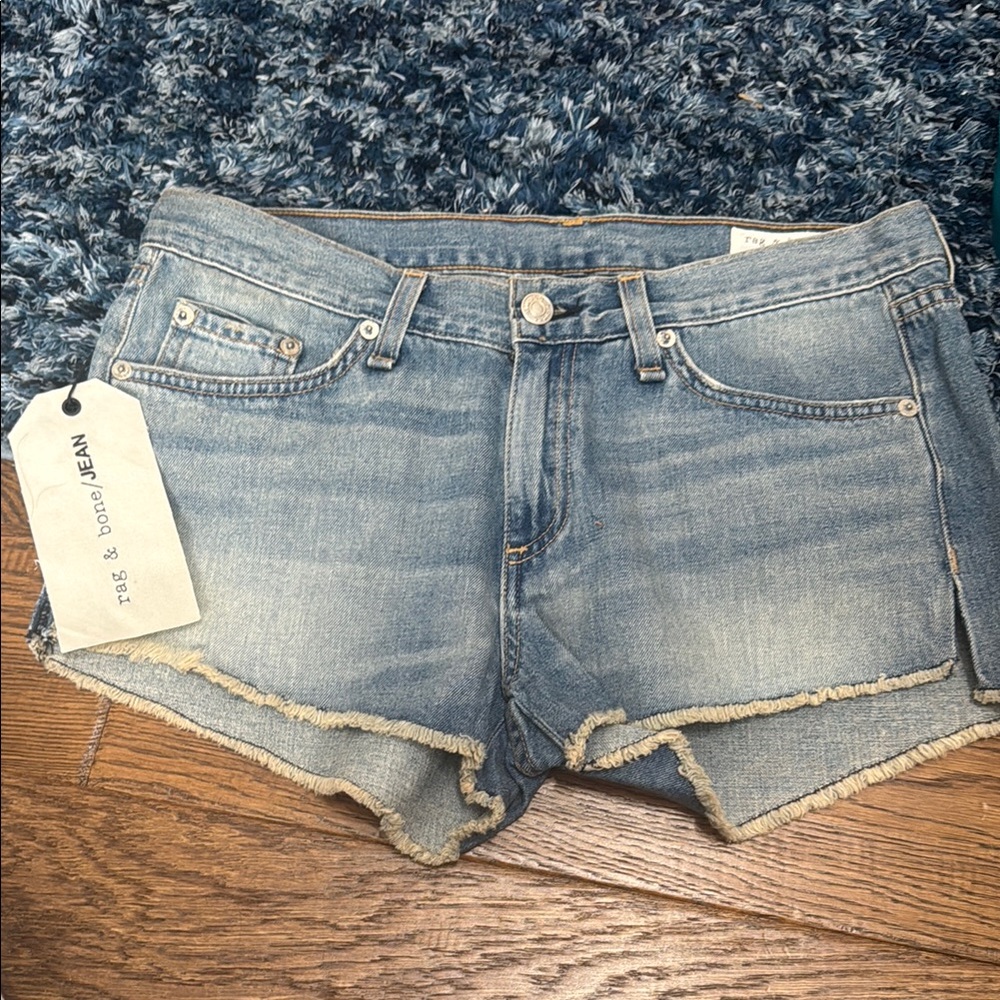 Rag & Bone Blue Denim Shorts